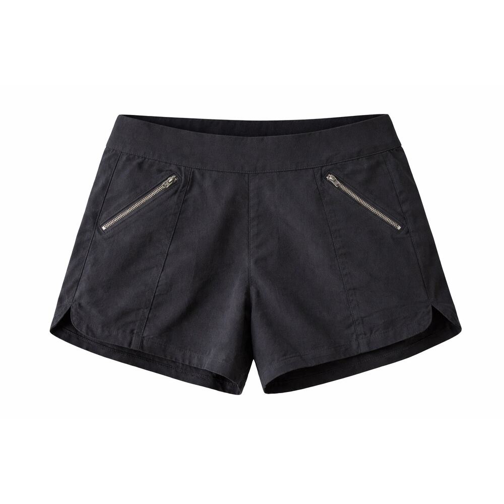 Athleta Black Athletic Shorts Womens Size 14 Zipper Pocket Performance